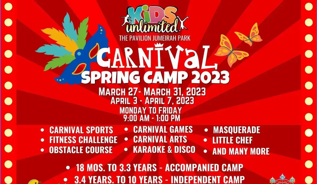 10% OFF Carnival Spring Camp at Kids Unlimited