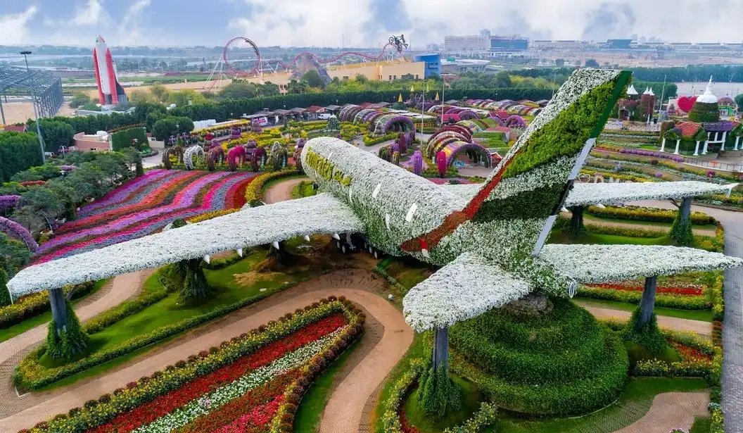 Emirates A380 Blossoms at Dubai Miracle Garden